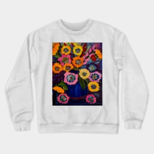 Floral boutique in glass vase Crewneck Sweatshirt